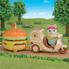 Sylvanian Families - Hamburger Stand and 1 Doll