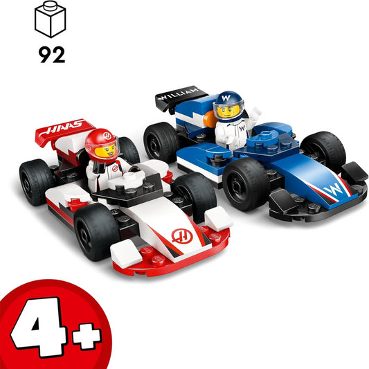 Lego City 60464 F1 Williams Racing & Haas F1 Race Cars & 2 Mini Figures Playset