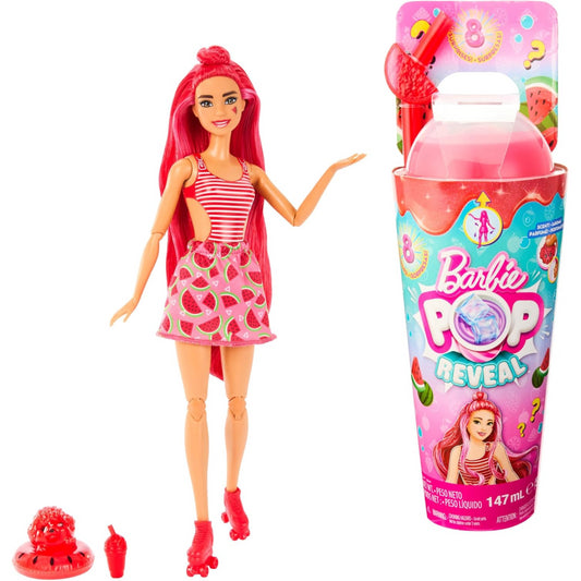 Barbie Pop Reveal Fruit Series Colour Changing Doll with Red Hair - Watermelon Crush