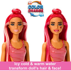 Barbie Pop Reveal Fruit Series Colour Changing Doll with Red Hair - Watermelon Crush