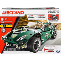 Meccano 5 In 1 Roadster Pull Back Car Building Kit