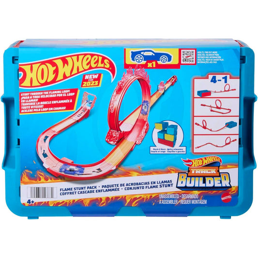 Hot Wheels Track Set Fire-Themed Track Set & 1 Hot Wheels Car