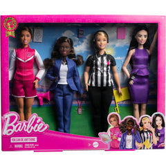 Barbie Dolls Set of 4 Sports Career Dolls & 8 Accessories