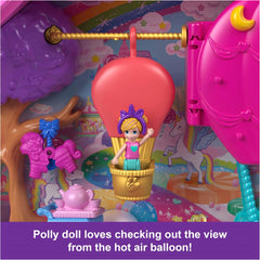 Polly Pocket Unicorn Partyland Dolls with Pets & 25 Accessories