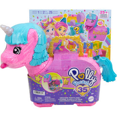 Polly Pocket Unicorn Partyland Dolls with Pets & 25 Accessories