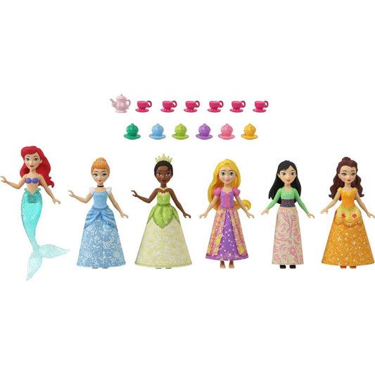 Disney Princess Toys Small 6 Posable Dolls with Sparkling Clothing & Accessories