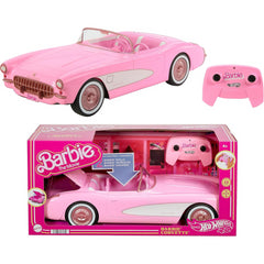 Hot Wheels Barbie Corvette Remote-Control Pink Toy Car