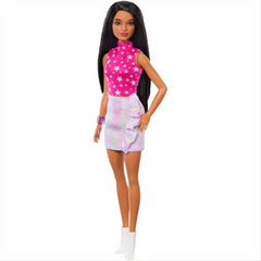 Barbie Fashionistas Doll 65th Anniversary #215 - Pink Star-Print Top