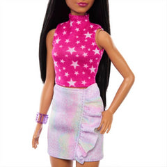 Barbie Fashionistas Doll 65th Anniversary #215 - Pink Star-Print Top