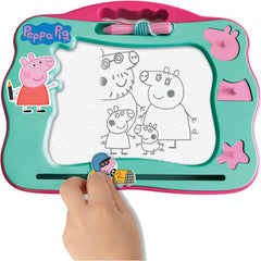 Peppa Pig Travel Magnetic Scribbler Pad With Pen and 3 Stamps in Green