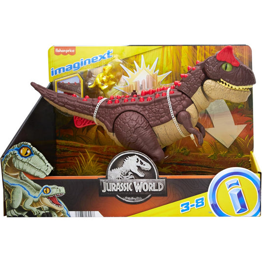 Jurassic World Imaginext Dinosaur Toy Spike Strike Carnotaurus 11-Inch Figure