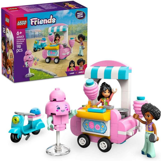 Lego Friends 42643 Candyfloss Stand And Scooter & 2 Dolls Construction Playset