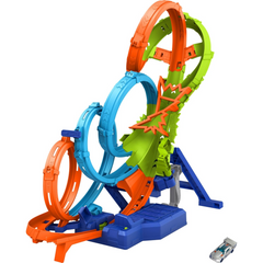 Hot Wheels Action Track 4-Loop Crash-Out Race Set