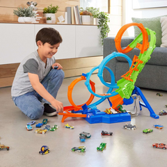 Hot Wheels Action Track 4-Loop Crash-Out Race Set