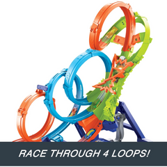 Hot Wheels Action Track 4-Loop Crash-Out Race Set