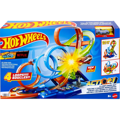 Hot Wheels Action Track 4-Loop Crash-Out Race Set