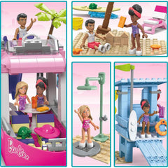 Barbie Dream Boat Building Toy With 317 Blocks 3 Dolls