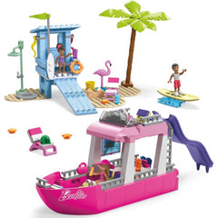 Barbie Dream Boat Building Toy With 317 Blocks 3 Dolls