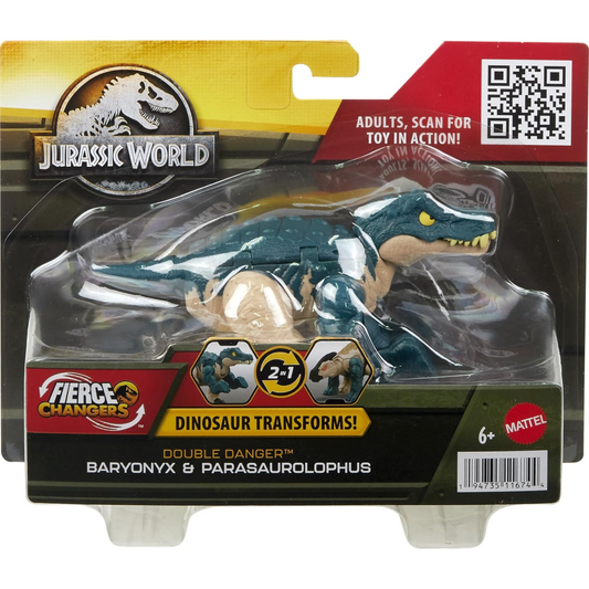 Jurassic World Dinosaur Fierce Changers Toy Figure - Baryonyx To Parasaurolophus