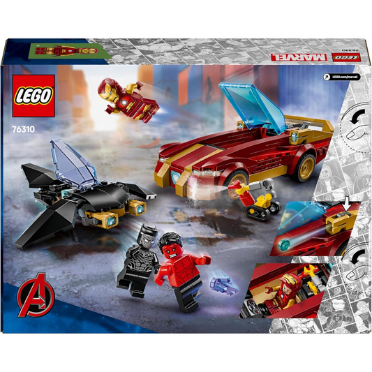 Lego Marvel 76310 Iron Man Car & Black Panther vs Red Hulk Playset