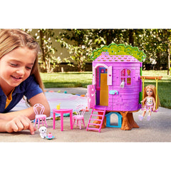 Barbie Chelsea Doll And Tree House Playset Dollhouse and Puppy Playhouse