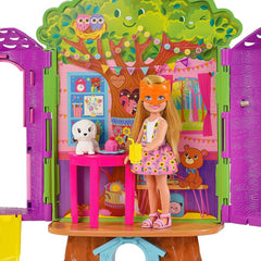 Barbie Chelsea Doll And Tree House Playset Dollhouse and Puppy Playhouse