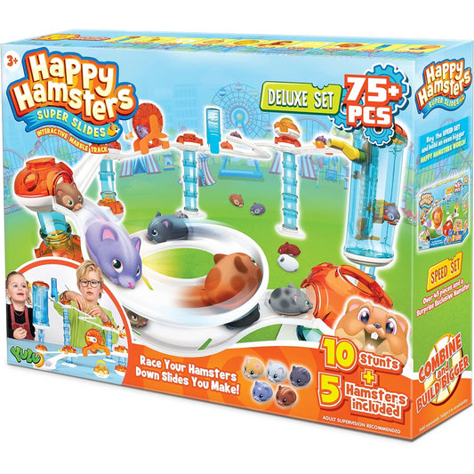 Happy Hamsters Super Slides Deluxe PlaySet 75+ Pieces