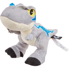 Jurassic World Plush Dinosaur Creatures with Sound 9-Inch - Velociraptor Blue