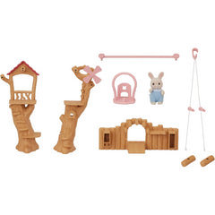 Sylvanian Families - Baby Ropeway Park and Milk Rabbit Baby Henry