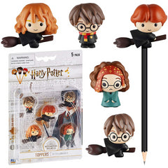 Harry Potter Pencil Toppers 5 Pack Blister Ron In Middle  HP2040 - Maqio