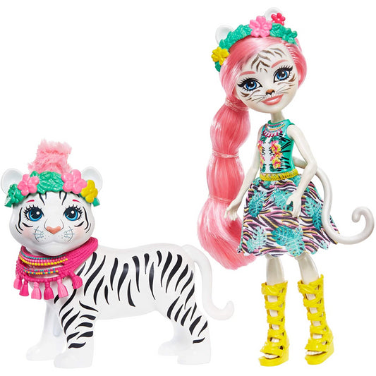 Enchantimals GFN57 Tadley Doll & Kitty White Tiger Animal Figure - Maqio