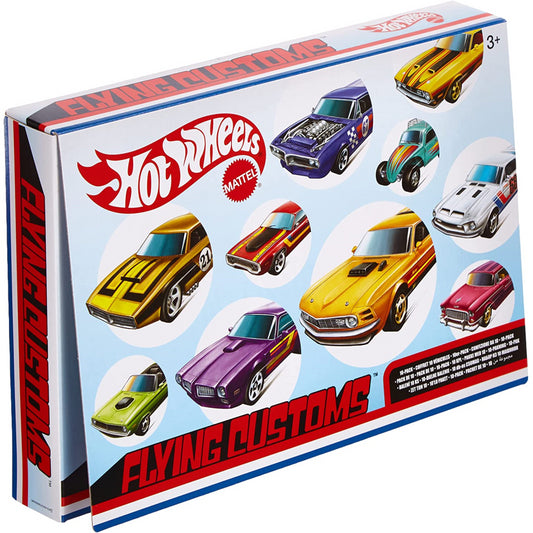 Hot Wheels Flying Customs Hot Wheels 10-Pack 1:64 Throwback Vehicles