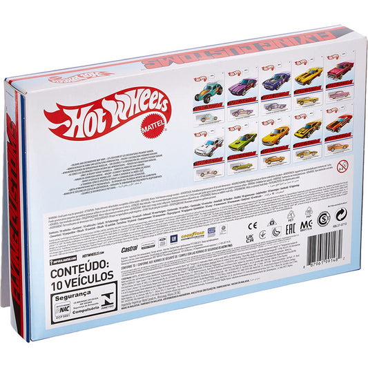 Hot Wheels Flying Customs Hot Wheels 10-Pack 1:64 Throwback Vehicles