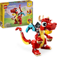 Lego Creator 31145 3in1 Red Dragon Toy to Fish Figure