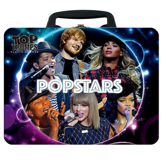 Popstars Top Trumps Collectors Tin Card Game - Maqio