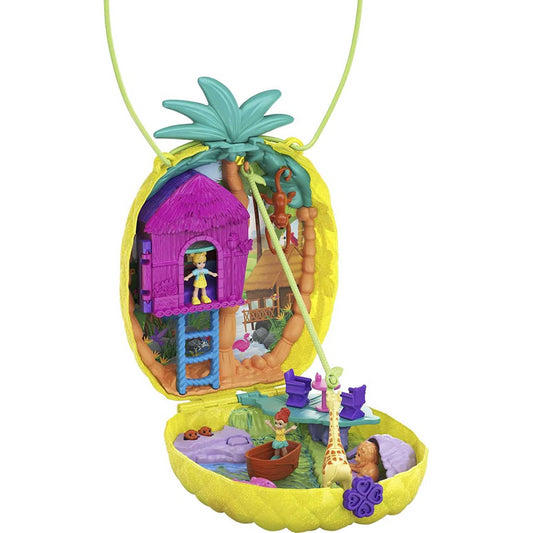 Polly Pocket Tropicool Pineapple Wearable Compact Purse with 8 Features