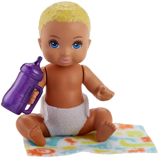 Barbie Skipper Babysitters Blonde Hair & Purple Bottle - Maqio