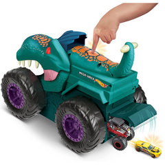 Hot Wheels Monster Trucks Car Chompin' Mega Wrex Giant Vehicle with Lights and Sound Effects - Maqio