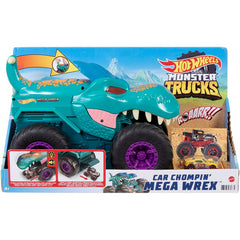 Hot Wheels Monster Trucks Car Chompin' Mega Wrex Giant Vehicle with Lights and Sound Effects - Maqio