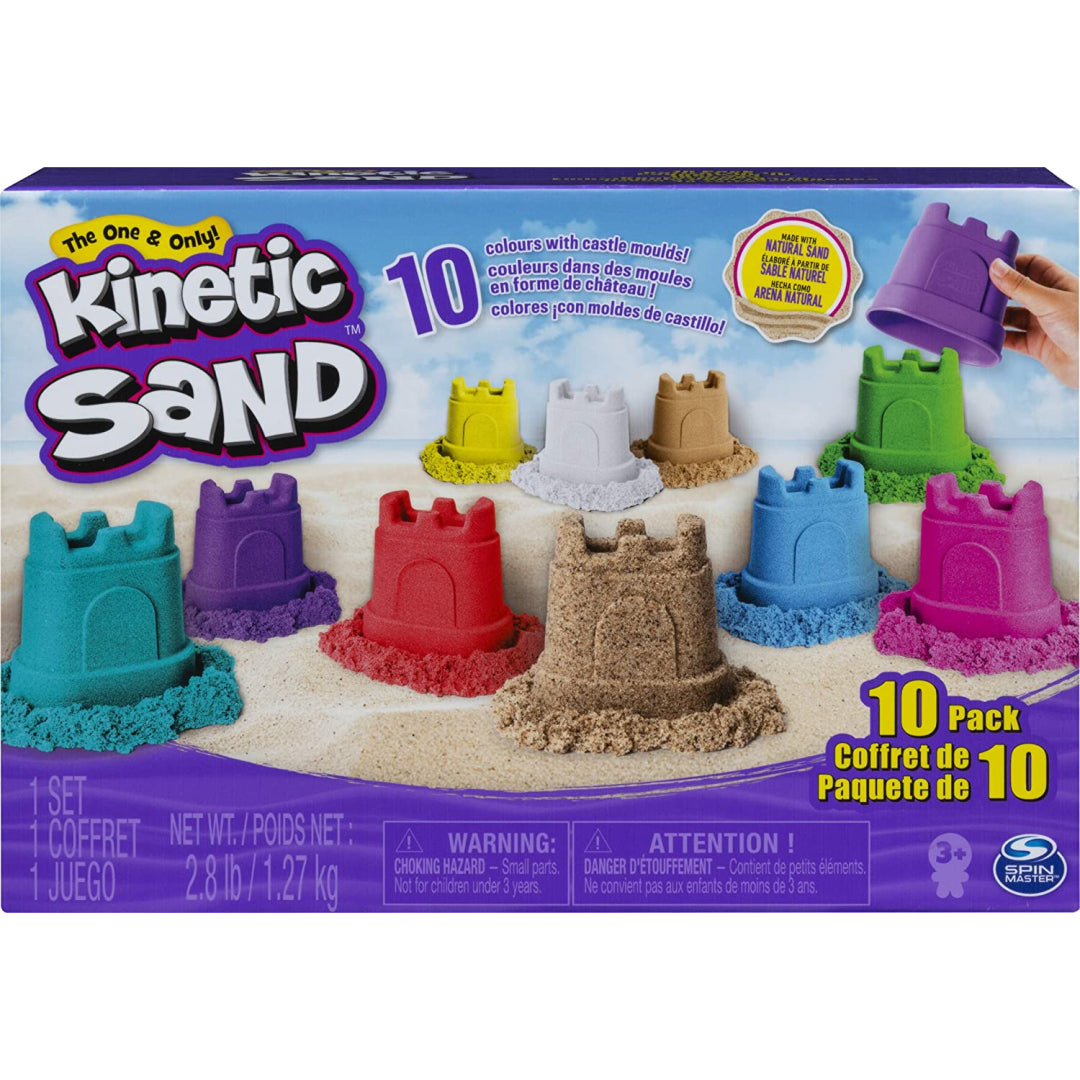 Kinetic Sand Castle Containers 10-Colour Pack - Maqio