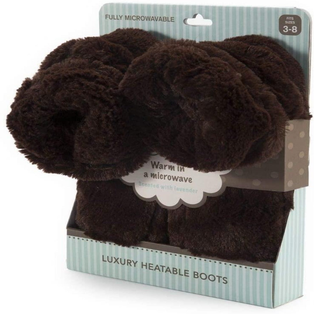 Warmies Lavendar Scented Microwavable Plush Boots (Brown) 683190 - Maqio