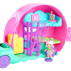 Enchantimals GCT42 Slow-Mo Camper Vehicle Playset With Saxon Snail Doll - Maqio