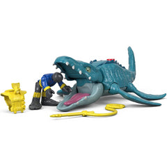 Jurassic World Imaginext Figure Mosasaurus & Diver Fisher-Price