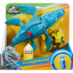 Jurassic World Imaginext Figure Mosasaurus & Diver Fisher-Price