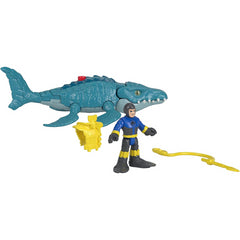 Jurassic World Imaginext Figure Mosasaurus & Diver Fisher-Price