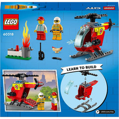 LEGO City Fire Helicopter Toy With Firefighter Figure & Starter Brick 60318