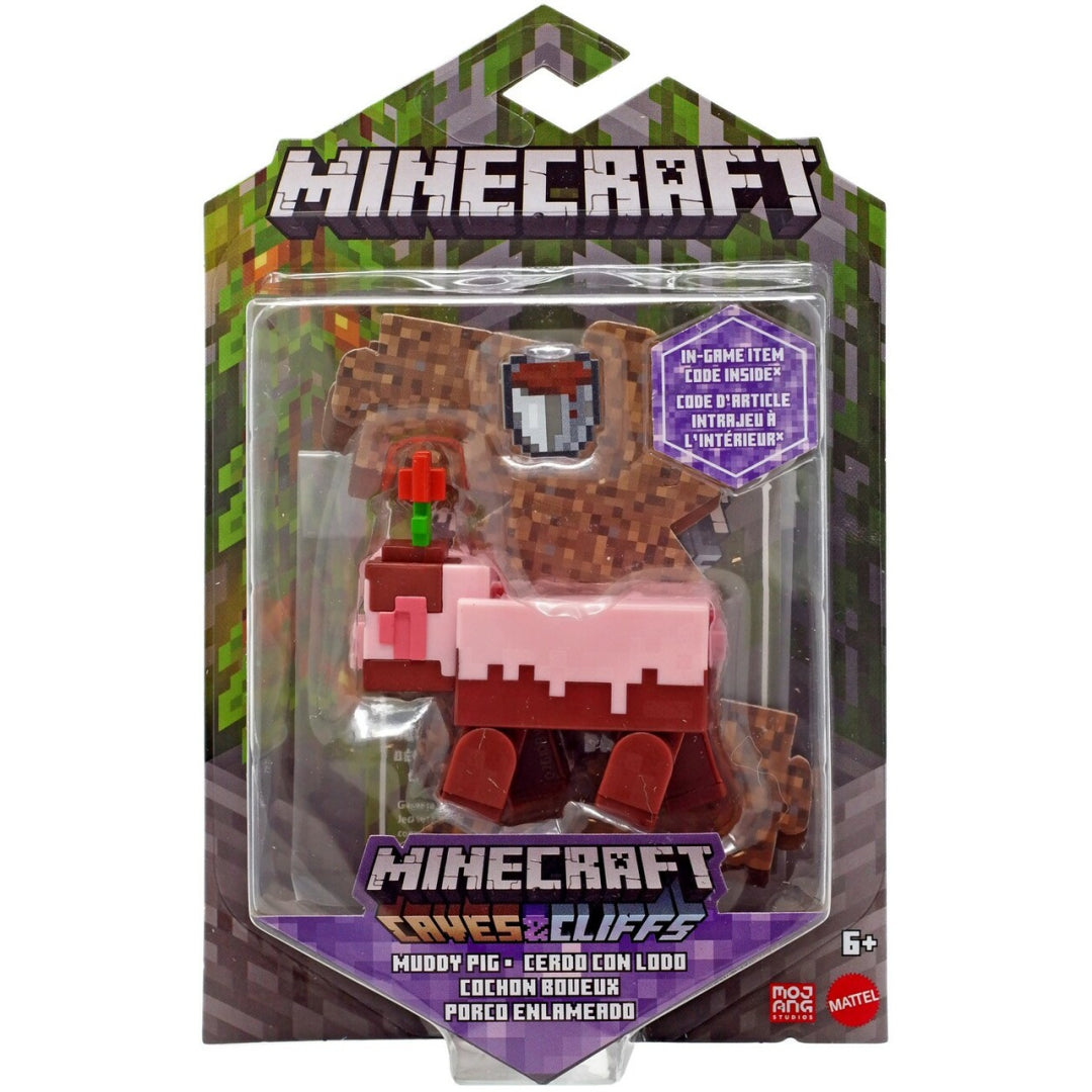 Minecraft Craft-A-Block Figure - Muddy Pig - Maqio