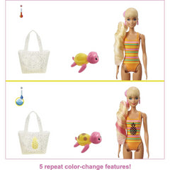 Barbie Colour Reveal Doll & Pet Friend with 25 Surprises - Pineapple