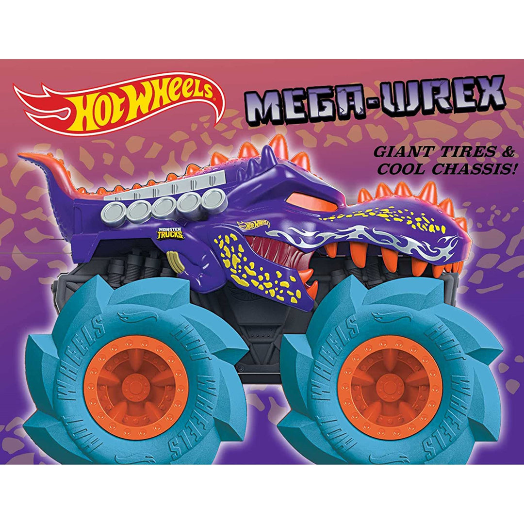  Hot Wheels Monster Trucks Creature 3-Pack, 1:64 Scale Toy Trucks:  Shark Wreak, Piran-Ahh & Mega-Wrex : Toys & Games
