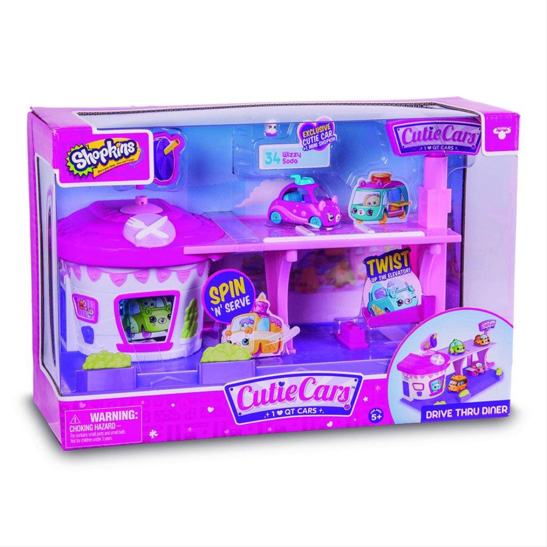 Shopkins HPC03000 Cutie Cars Drive In Diner Playset - Maqio